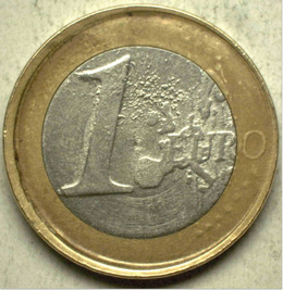 Falsche 1-Euro-Münze